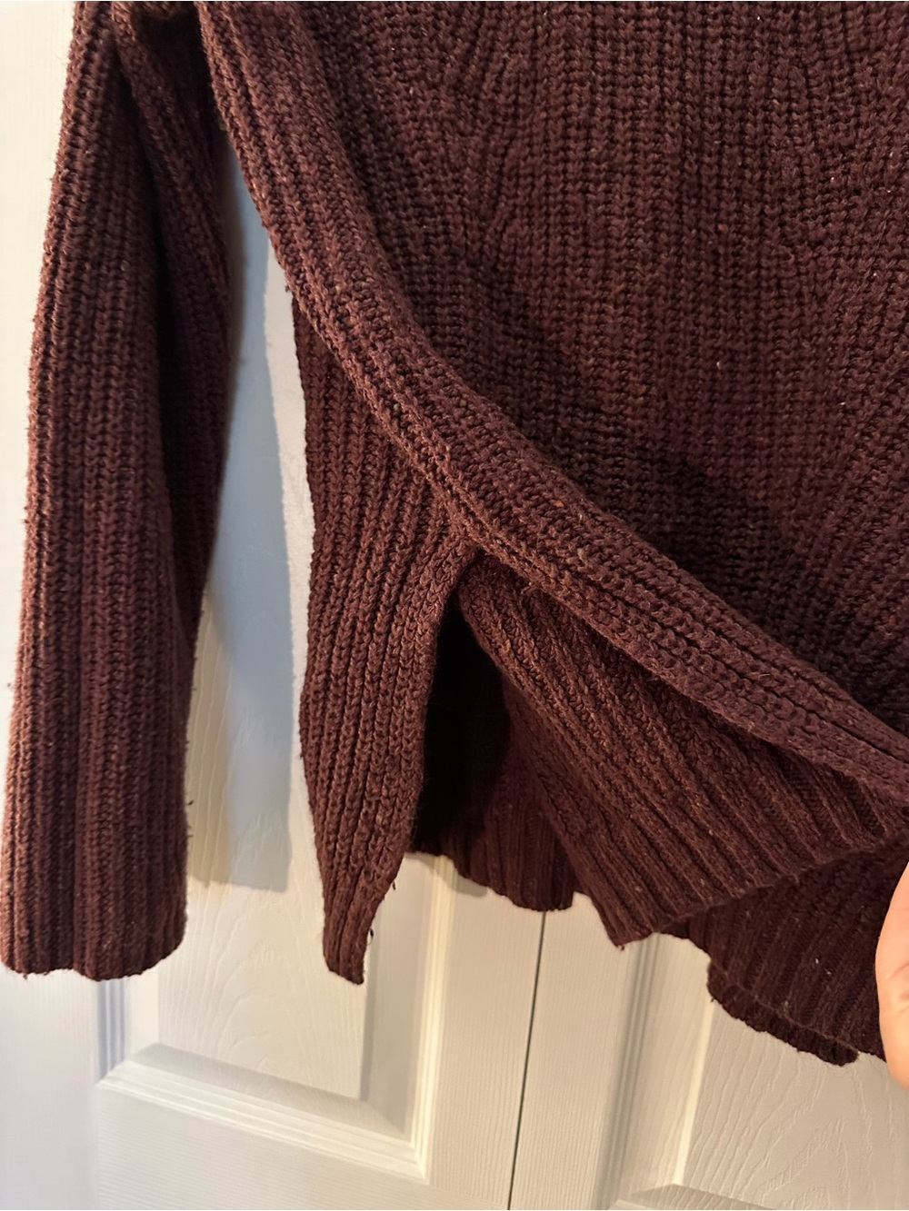 Roots Women's Chunky Mock Neck Sweater - Burgundy - Picture 5 of 7
